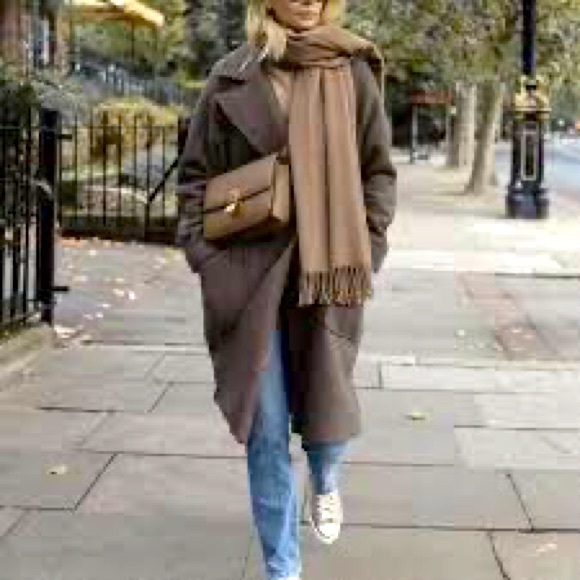 NEW with Tags Sold Out H&M Brown Melange Wool Coat - Medium - Picture 1 of 8